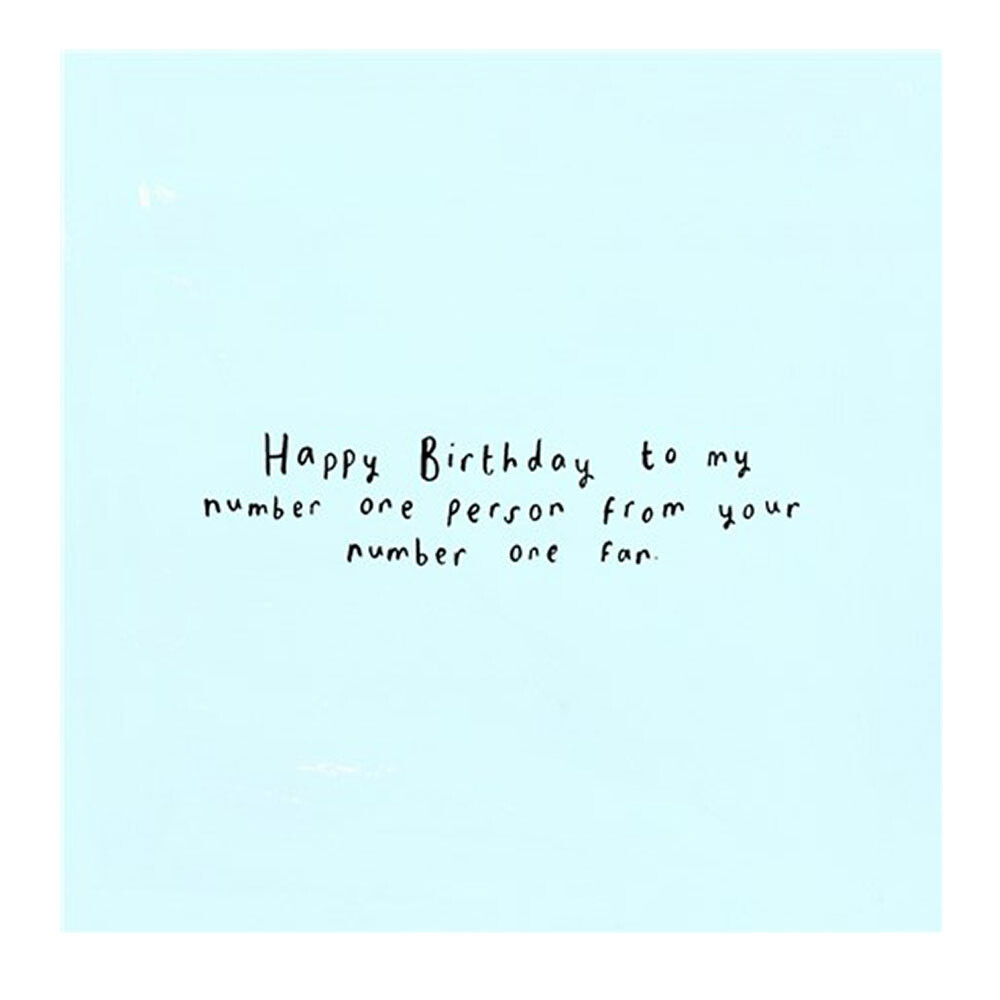 From Your Number One Fan Card