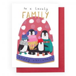 Penguin Family Christmas Card