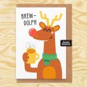 Brewdolph Christmas Card