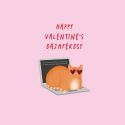 Cat Laptop Valentines Card