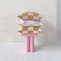 Maison Deux Checkerboard Cushion - Terra Pink