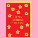 Chinese New Year Flowers Card