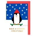 Cooool Christmas Penguin Card