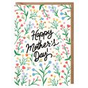 Floral White Mother's Day Card