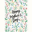 Floral White Mother's Day Card