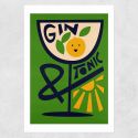 East End Gin & Tonic A3 Print