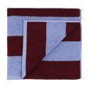 Hay Stripe Hand Towel, Bordeaux & Sky Blue