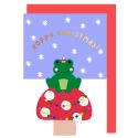 Hoppy Christmas Frog Card