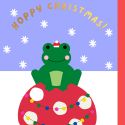 Hoppy Christmas Frog Card