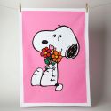 Snoopy Love in Bloom Tea Towel