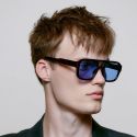A Kjaerbede Kaya Sunglasses - Demi Tortoise (Blue Lens)