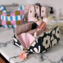 Mono Flower Flat Lay Cosmetic Bag