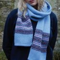 Robert Mackie Morar Scarf Blue 