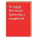 Naughty List Christmas Card