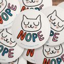 Big Sticker Nope Cat