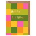 Happy Birthday Patchwork Foil Card