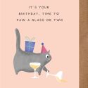 Paw a Glass Birthday Card