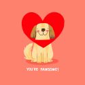 Pawsome Valentines Card