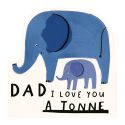 Dad Love You Elephants Father's Day Card