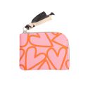 Pink Hearts Corner Purse