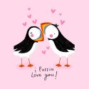 Puffin Love You Valentines Card