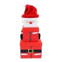 Santa 3pc Plush Gift Box 