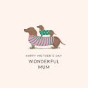 Sausage Dogs Mother's Day Card