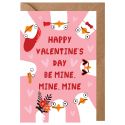 Seagulls Be Mine Valentines Card