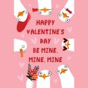 Seagulls Be Mine Valentines Card