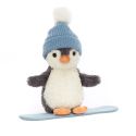 Jellycat Peanut Penguin Snowboarding