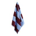 Hay Stripe Hand Towel, Bordeaux & Sky Blue