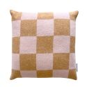 Maison Deux Checkerboard Cushion - Terra Pink