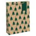 Kraft Xmas Trees Gift Bags