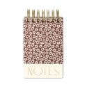 Twin Wire Notepad - Burgundy Floral