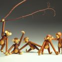 Kay Bojesen Small Teak Wooden Monkey