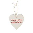 Broadlands Ceramic Heart You'll Never Walk Alone Decoration 