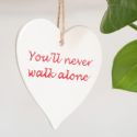 Broadlands Ceramic Heart You'll Never Walk Alone Decoration 