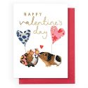 Guinea Pigs With Hearts Valentines Card