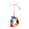 Raspberry Blossom Hanging Letter Decoration - D