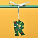 Raspberry Blossom Hanging Letter Decoration - R