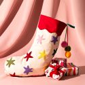 Raspberry Blossom Stars Stocking