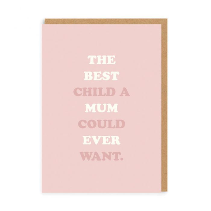 The Best Child Mother's Day Card