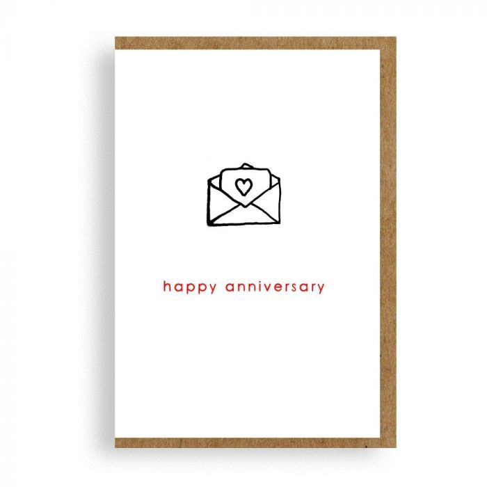 Happy Anniversary Greetings Card - Utility Cards | Utility Design UK