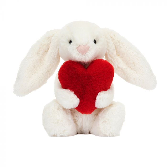 Jellycat Bashful Red Love Heart Bunny Little