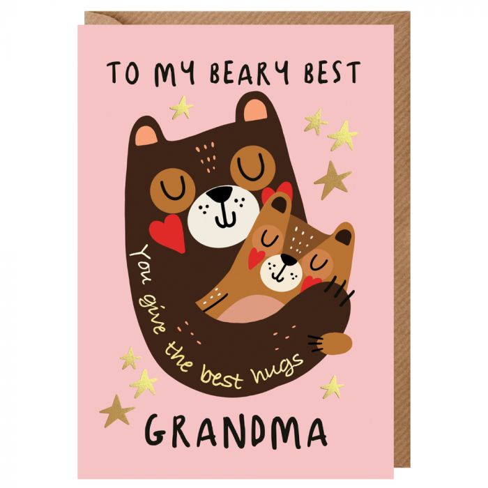 Beary Best Grandma Foil Mother's Day Card