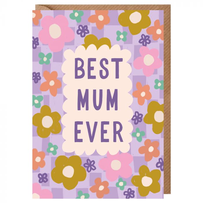 Floral Lilac Best Mum Ever Mother's Day Card