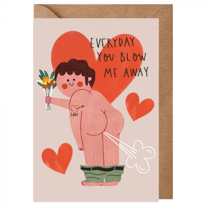 Blow Me Away Valentines Card