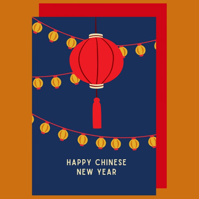 Chinese New Year Big Red Lantern Card