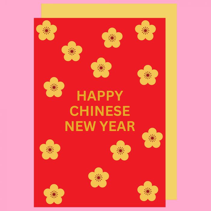 Chinese New Year Flowers Card