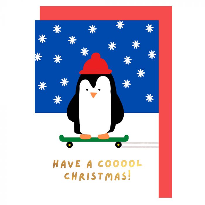 Cooool Christmas Penguin Card